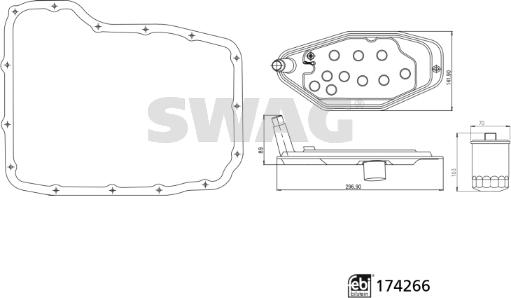 Swag 33 10 2152 - Комплект гидрофильтров, автоматическая коробка передач autodif.ru