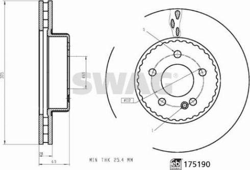 Swag 33 10 2737 - Тормозной диск autodif.ru