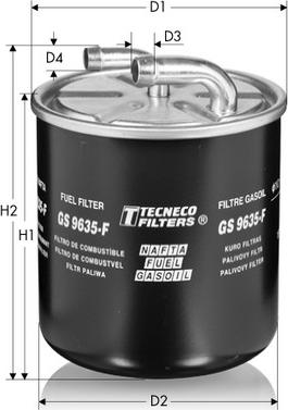 Tecneco Filters GS9635-F - Топливный фильтр autodif.ru