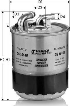 Tecneco Filters GS10148 - Топливный фильтр autodif.ru