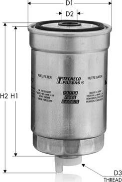 Tecneco Filters GS216HWS - Топливный фильтр autodif.ru