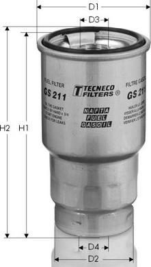 Tecneco Filters GS211 - Топливный фильтр autodif.ru