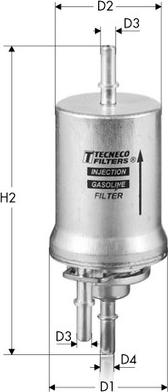 Tecneco Filters IN1042 - Топливный фильтр autodif.ru