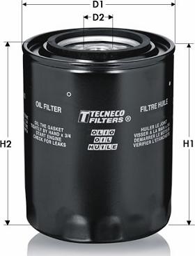 Tecneco Filters OL1283 - Масляный фильтр autodif.ru