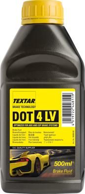 Textar 95006100 - Жидкость тормозная 0,5л - DOT 4 LV, соответствует: FMVSS 116 DOT4, ISO 4925 (Class 6), SAE J 1704 autodif.ru