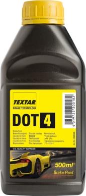 Textar 95002400 - Жидкость тормозная 0,5л - DOT 4, соответствует: FMVSS 116 DOT4, ISO 4925 (Class 4), SAE J 1704 autodif.ru