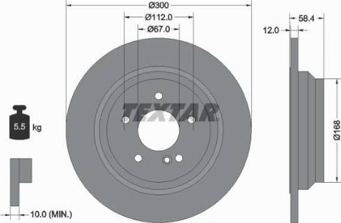 Textar 92176500 - Тормозной диск autodif.ru