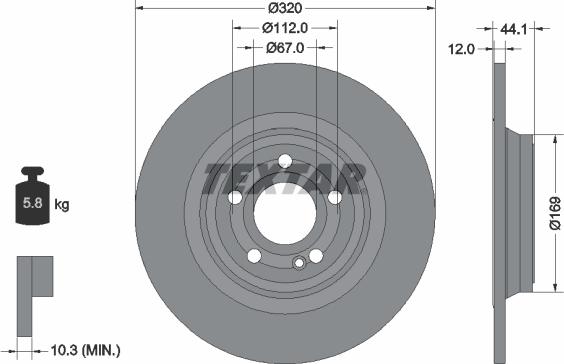 Textar 92324303 - Тормозной диск autodif.ru