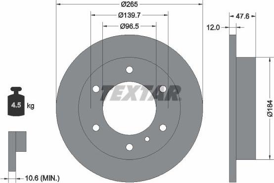 Textar 92249803 - Тормозной диск autodif.ru