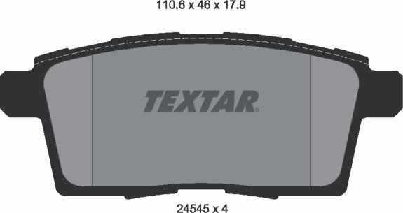 Textar 2454501 - Тормозные колодки, дисковые, комплект autodif.ru