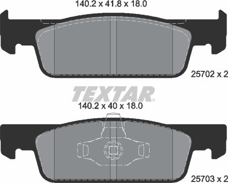Textar 2570201 - Колодки тормозные дисковые с противошумной пластиной Q+ перед autodif.ru
