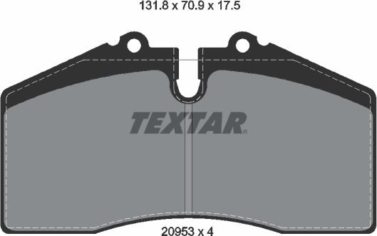 Textar 2095302 - Тормозные колодки, дисковые, комплект autodif.ru