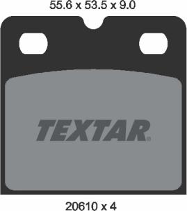 Textar 2061005 - Комплект тормозных колодок, стояночный тормоз autodif.ru