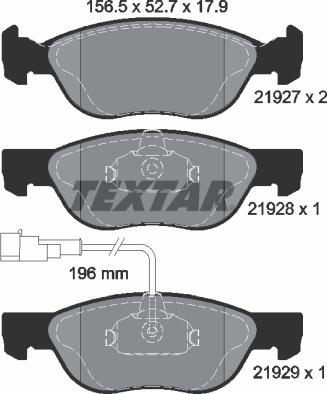 Textar 89012500 - Дисковый тормозной механизм, комплект autodif.ru