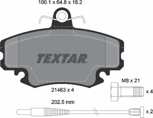 Textar 89002500 - Дисковый тормозной механизм, комплект autodif.ru