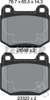 Textar 2158001 - Тормозные колодки, дисковые, комплект autodif.ru