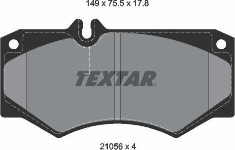 Textar 2105601 - Тормозные колодки, дисковые, комплект autodif.ru