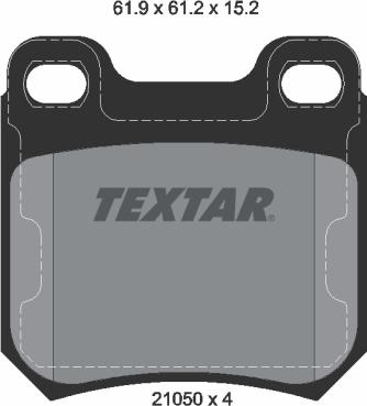Textar 2105002 - Тормозные колодки, дисковые, комплект autodif.ru