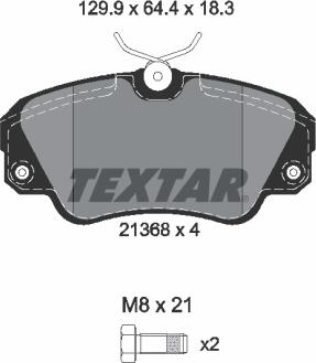 Textar 2136801 - Тормозные колодки, дисковые, комплект autodif.ru