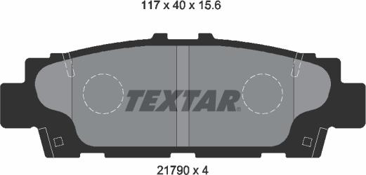 Textar 2179001 - Тормозные колодки, дисковые, комплект autodif.ru