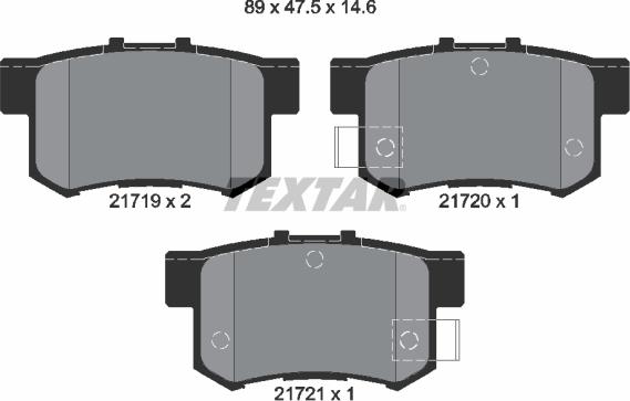 Textar 2171901 - Колодки тормозные дисковые с противошумной пластиной Q+ перед/зад autodif.ru