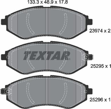 Textar 2397406 - Тормозные колодки, дисковые, комплект autodif.ru