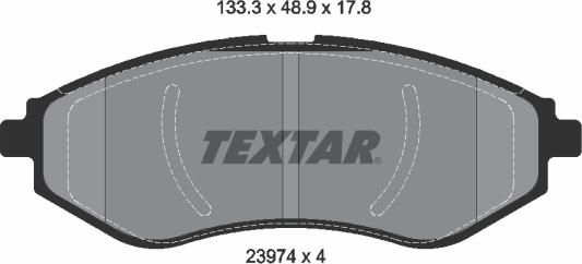 Textar 2397401 - Тормозные колодки, дисковые, комплект autodif.ru