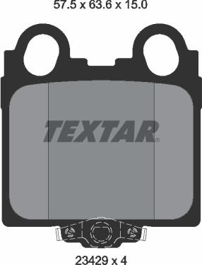 Textar 2342901 - Тормозные колодки, дисковые, комплект autodif.ru