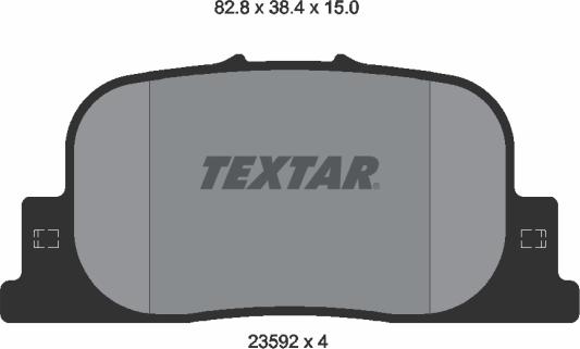Textar 2359201 - Тормозные колодки, дисковые, комплект autodif.ru