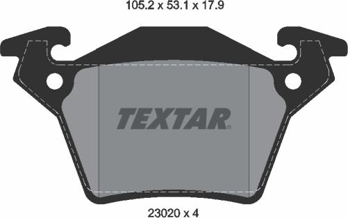 Textar 2302001 - Тормозные колодки, дисковые, комплект autodif.ru