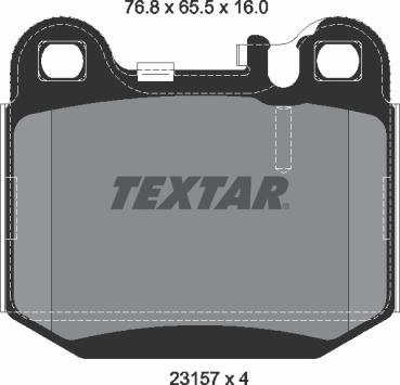 Textar 2315702 - Тормозные колодки, дисковые, комплект autodif.ru