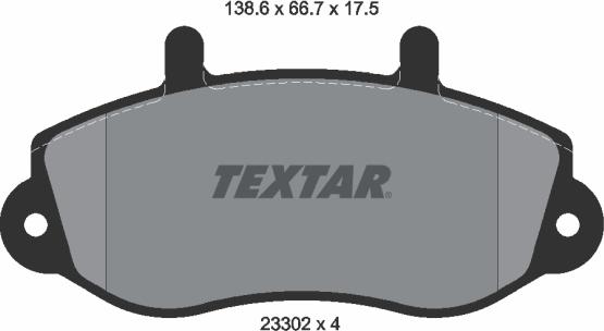 Textar 2330201 - Колодки тормозные дисковые перед autodif.ru