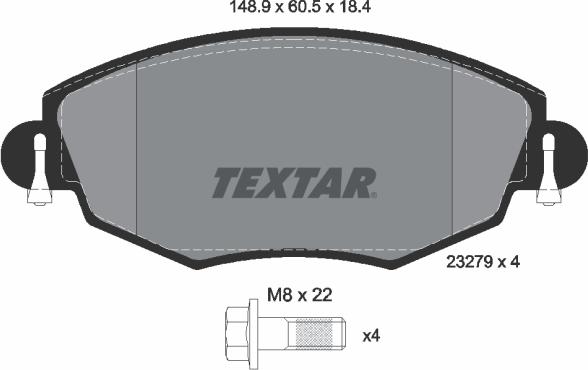 Textar 89006100 - Дисковый тормозной механизм, комплект autodif.ru