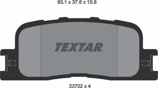 Textar 2370201 - Тормозные колодки, дисковые, комплект autodif.ru
