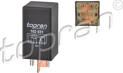 Topran 102 931 - Реле накаливания (замена для HP-102931015) autodif.ru