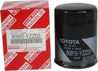 TOYOTA 90915-YZZD3 - фильтр масляный!\ Toyota LandCruiser 4.2TD 1HD-FTE 150kW/4.7i 2UZ-FE 173/175kW 98> autodif.ru