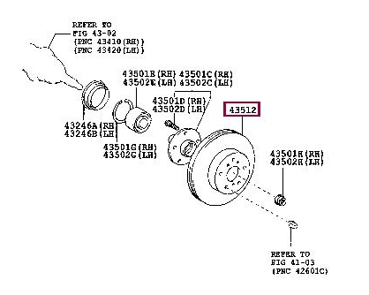 TOYOTA 43512 08040 - Тормозной диск autodif.ru