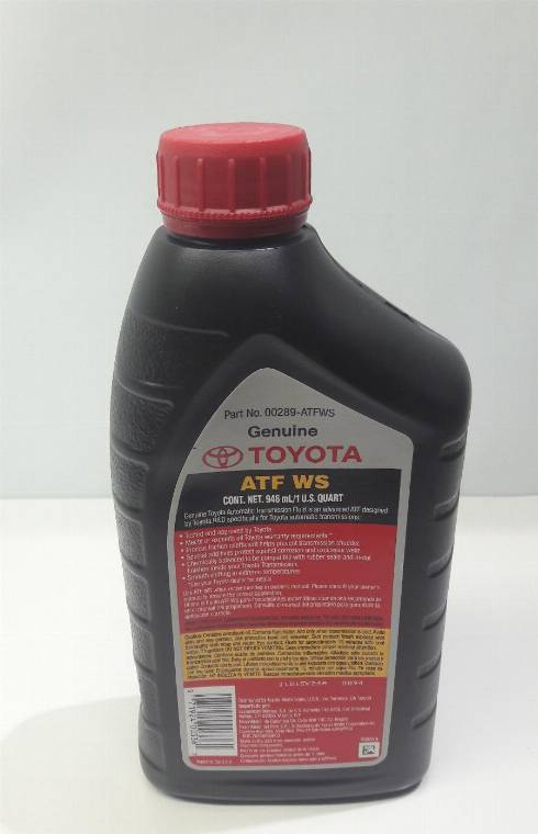 TOYOTA 00289-ATFWS - OETOY-00289ATFWS жидкость гидравлическая! для АКПП (0.946L) US\Toyota ATF-WS autodif.ru