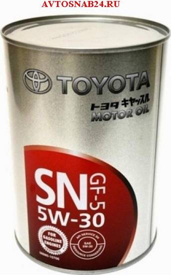 TOYOTA 08880-10706 - Масло моторное полусинтетическое Toyota SN 5W30 0888010706 0888013706 (1л) железо autodif.ru