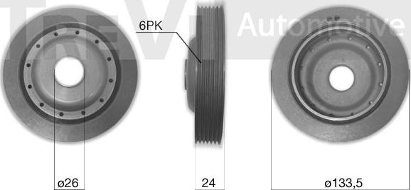 Trevi Automotive PC1219 - Шкив коленчатого вала autodif.ru