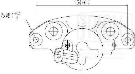 Trialli CF 012004 - Суппорт торм. для а/м Лада Largus (12-)/Renault Logan (08-) перед. прав. d=48мм (CF 012004) autodif.ru