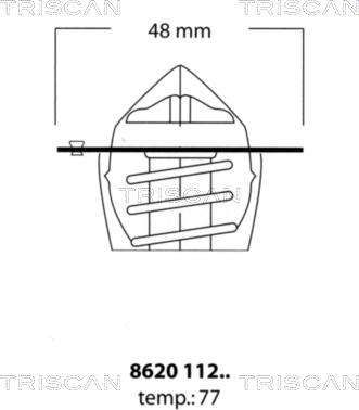 Triscan 8620 11277 - Термостат охлаждающей жидкости / корпус autodif.ru
