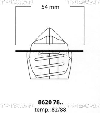 Triscan 8620 7888 - Термостат охлаждающей жидкости / корпус autodif.ru