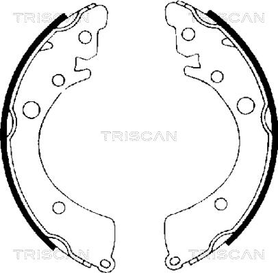 Triscan 8100 40402 - Комплект тормозных колодок, барабанные autodif.ru