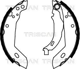 Triscan 8100 10427 - Комплект тормозных колодок, барабанные autodif.ru