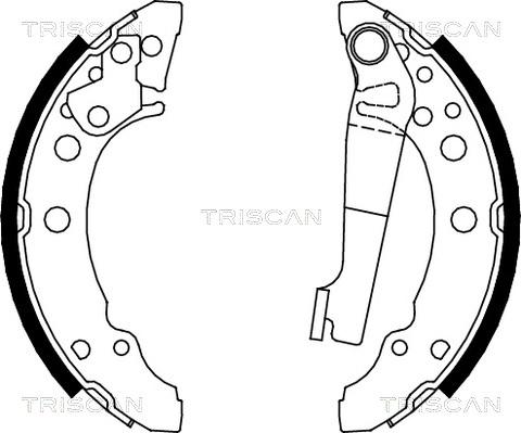 Triscan 8100 10340 - Комплект тормозных колодок, барабанные autodif.ru