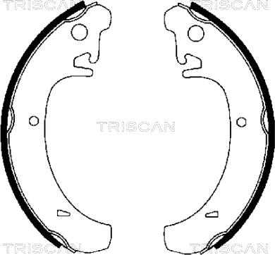 Triscan 8100 70442 - Комплект тормозных колодок, барабанные autodif.ru