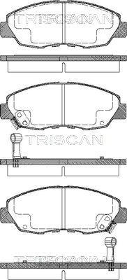 Triscan 8110 40972 - Тормозные колодки, дисковые, комплект autodif.ru