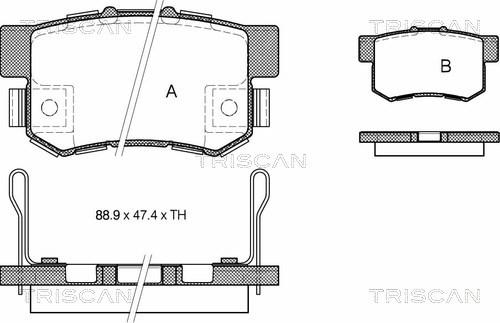 Triscan 8110 40058 - Тормозные колодки, дисковые, комплект autodif.ru