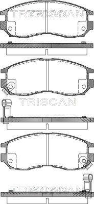 Triscan 8110 42010 - Тормозные колодки, дисковые, комплект autodif.ru